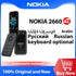 New and Original Nokia 2660 4G Feature Flip Phone 2.8" Display Bluetooth FM Radio 1450mAh Dual SIM Rugged Push-button Telephone
