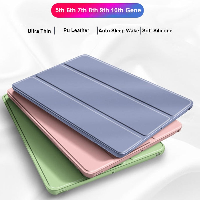For iPad 10th 2022 Smart Case 10.2 8th 9th 7th 2018 6th Generation Leather Case For iPad Air 4 10.9 Mini 6 5 4 3 2 Silicon Cover