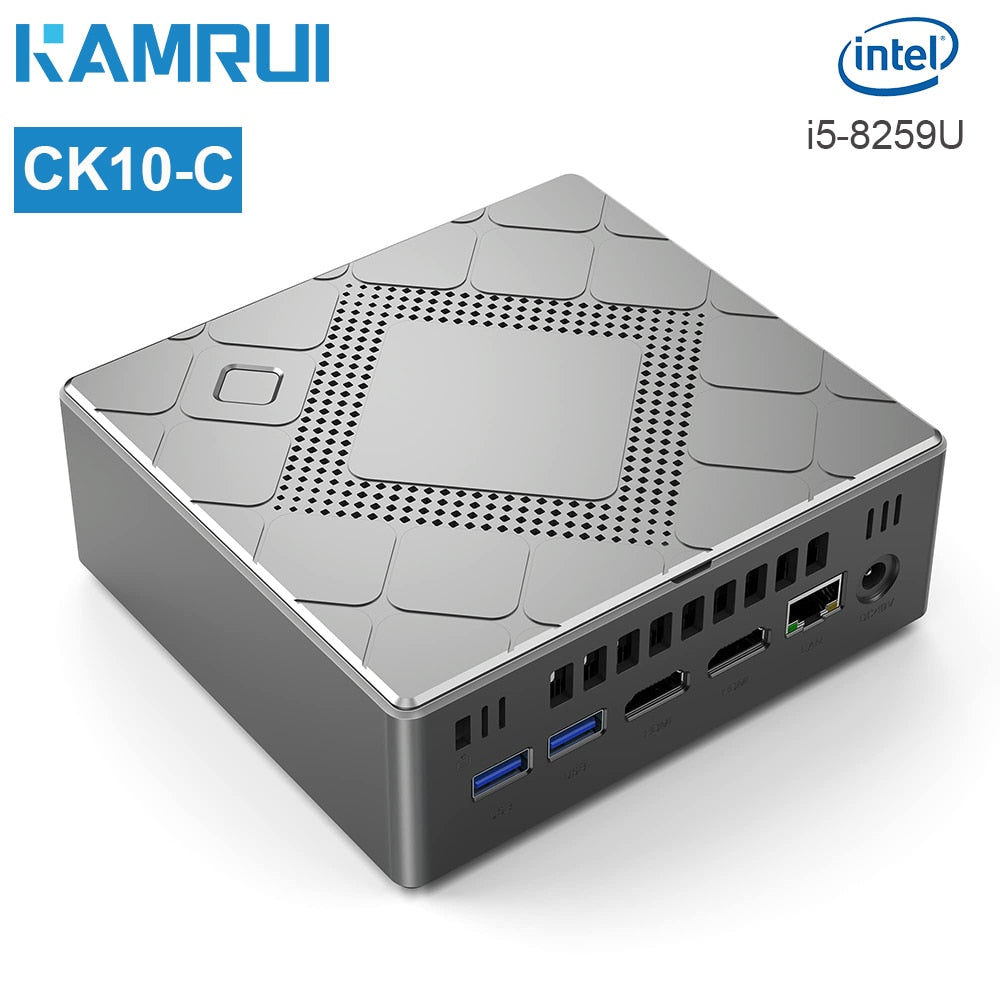 2023 New KAMRUI CK10-C Mini Pc Intel Core i5-8529u Up to 3.8GHz 16GB DDR4 512GB NVME SSD Windows 11 Pro 1000M Desktop Computer