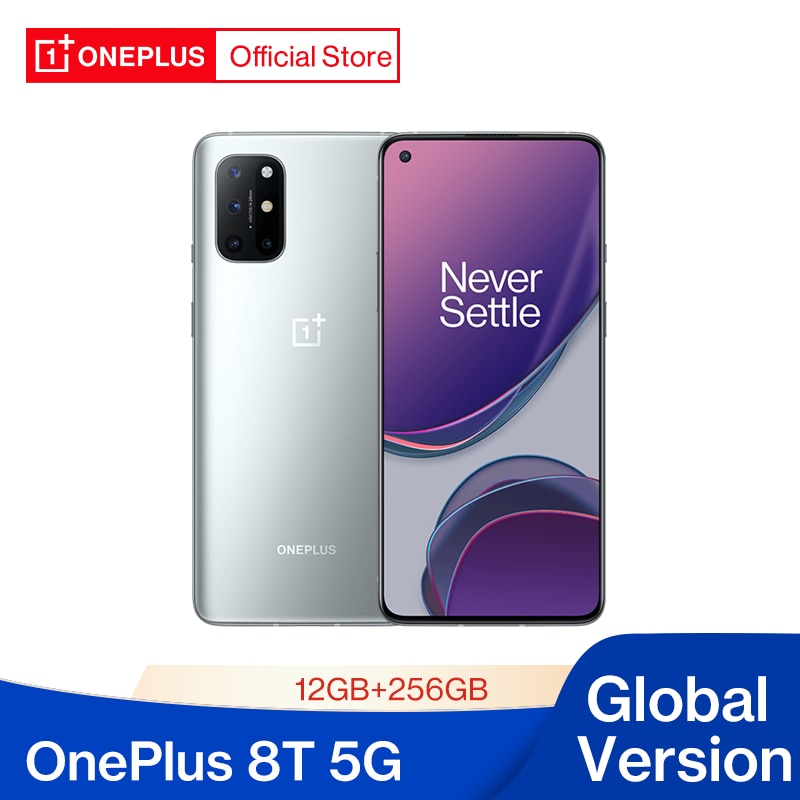 Global Version OnePlus 8T 8 T OnePlus Official Store Snapdragon 865 5G Smartphone 12GB 256GB 120Hz Fluid Display 65W Warp NFC