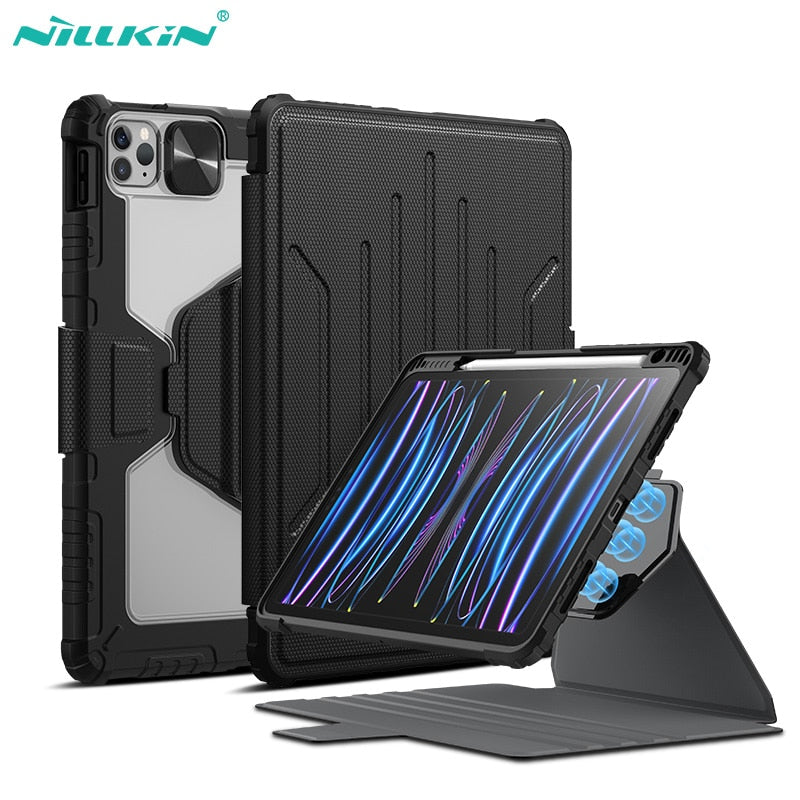NILLKIN For iPad Pro 12 9 Case 2022/2021 Magnetic Case For iPad Pro 11 for iPad 10th Generation Multifunctional Leather Case