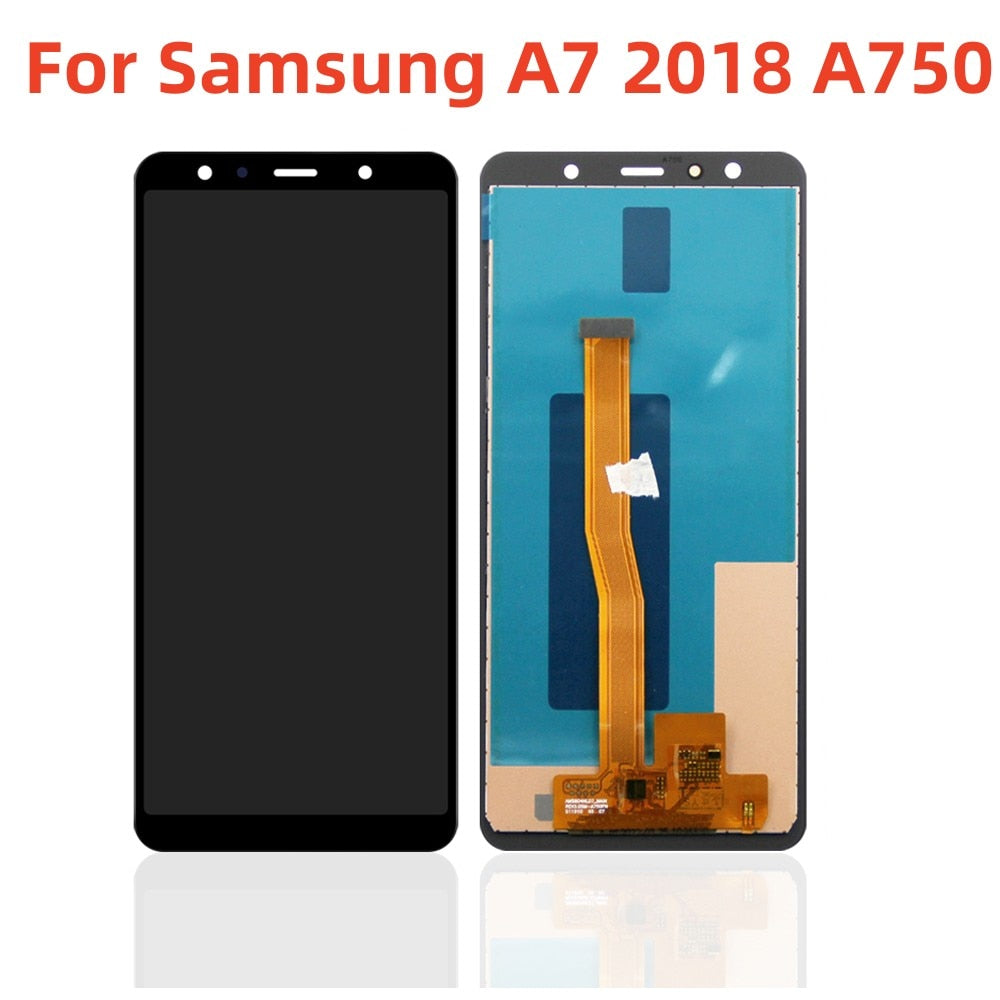Mobile Phone Parts TFT A750 Display Screen For Samsung Galaxy A7 2018 A750 A750F LCD  Display Touch Screen Digitizer Replacement