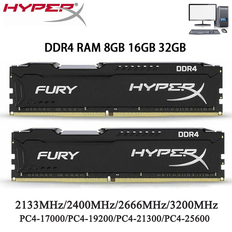 Memoria DDR4 RAM 8GB 16GB 32GB 3200MHz 3600MHz 2400 2133 2666MHz Desktop Memory DIMM PC Computer 288 Pins RAM DDR4 Memory Module