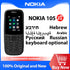 New and Original Nokia 105 2G Feature Push-button Phone 1.77" Display 4MB Storage 800mAH Battery Long Standby Flashlight Radio