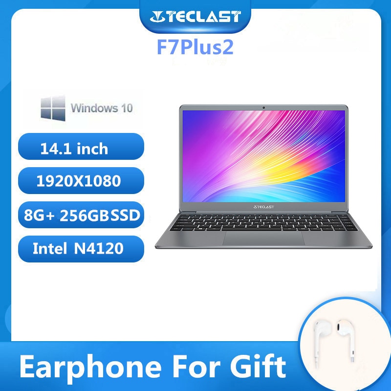Teclast F7 Plus 2 14.1 Inch Laptop Windows 10 8GB RAM 256GB SSD Intel Celeron N4120 Intel UHD Graphics 600 Notebook