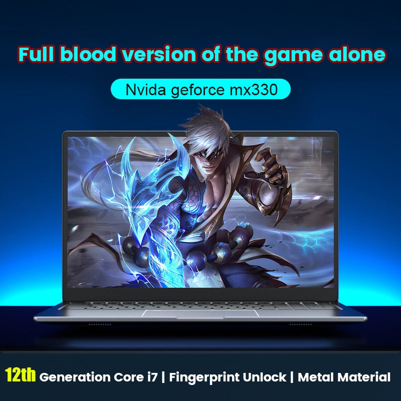 Newest Laptop Computer 12th Gen Intel Core i7 i5 1240P 15.6'' IPS Screen Windows 11 Notebook Fingerprint Unlock Backlit Keyboard