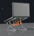 Aluminum 9 Levels Double Adjustable Height Vertical Folding Raised Layer Laptop Stand For iPad MAC Book