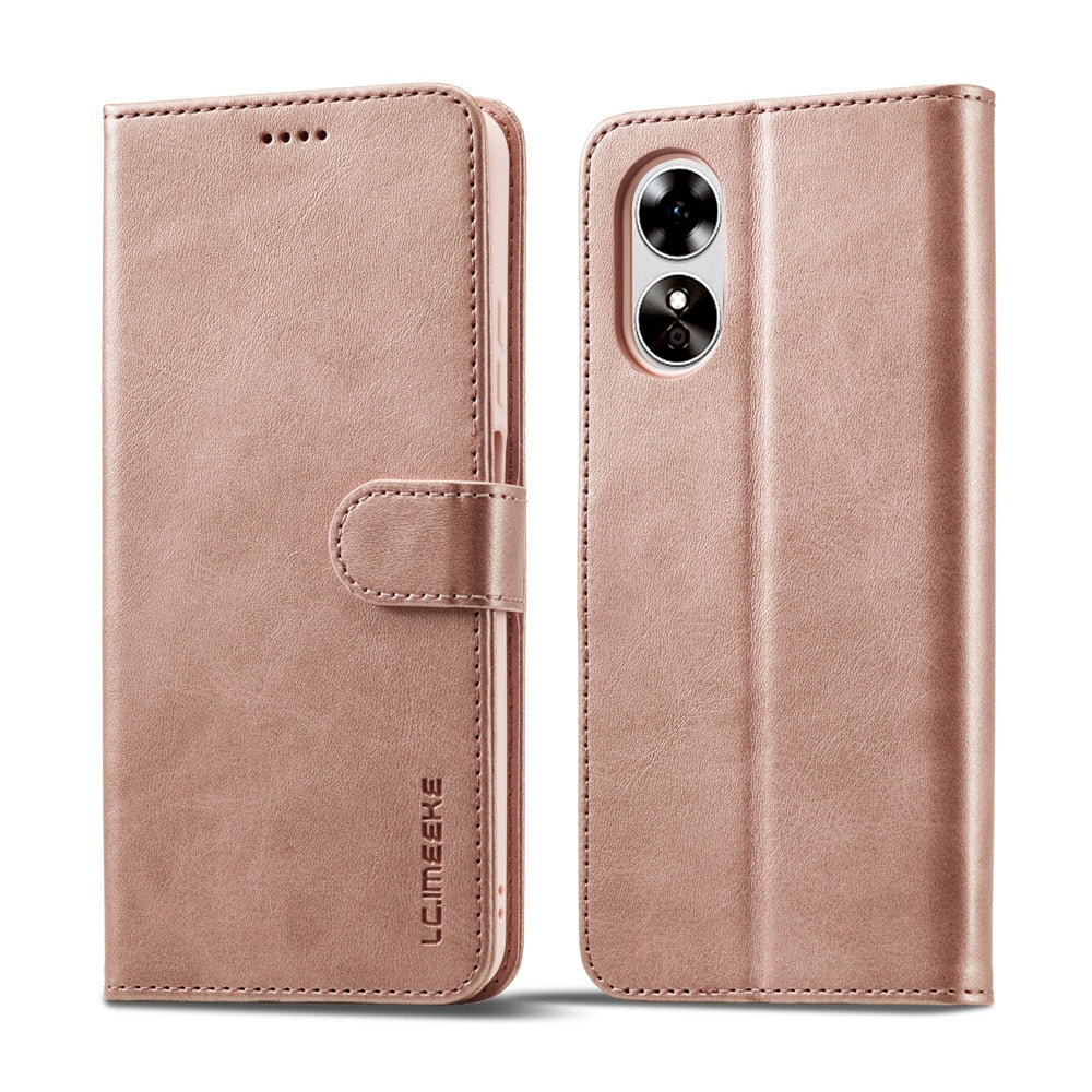 Case For OPPO A17 Case Leather Wallet Luxury Cover OPPO A17 Phone Case Flip Cover For OPPO A17 Cover Stand Card Slot Bags
