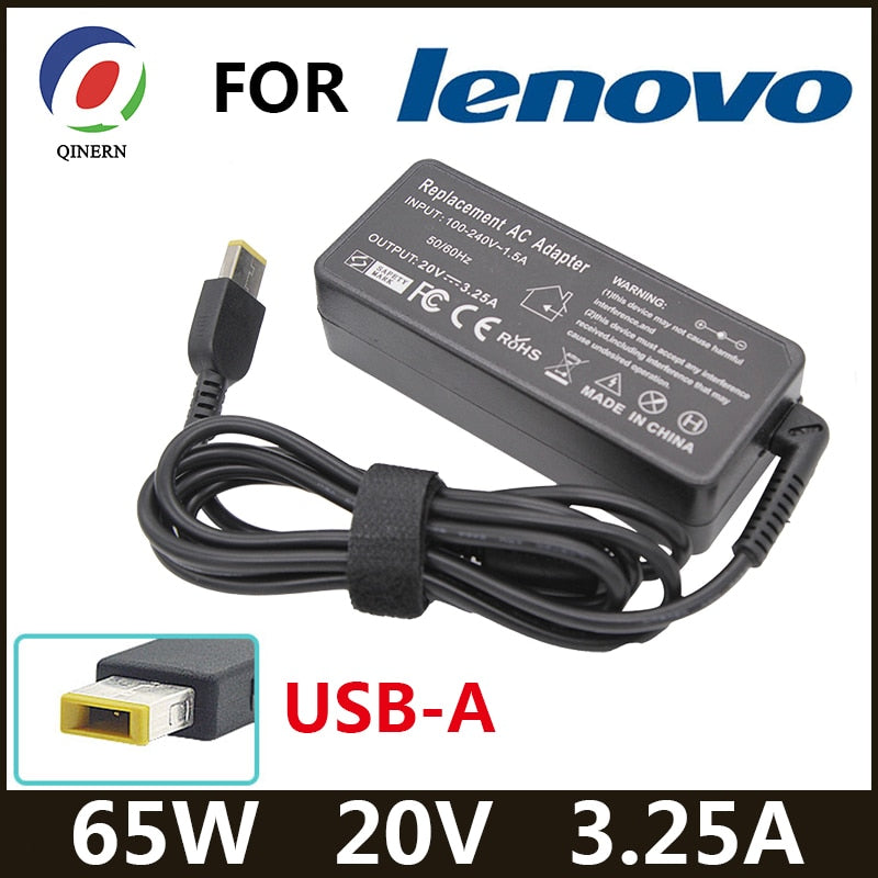 20V 3.25A 65W USB AC Laptop Charger Power Adapter For Lenovo Thinkpad X301S X230S G500 G405 X1 Carbon E431 E531 T440s Yoga 13