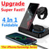 4 In 1 Foldable Fast Wireless Charging Station For iPhone 14 13 12 Apple Watch 7/6 Samsung S22 S21 Galaxy Watch Chargers Stand