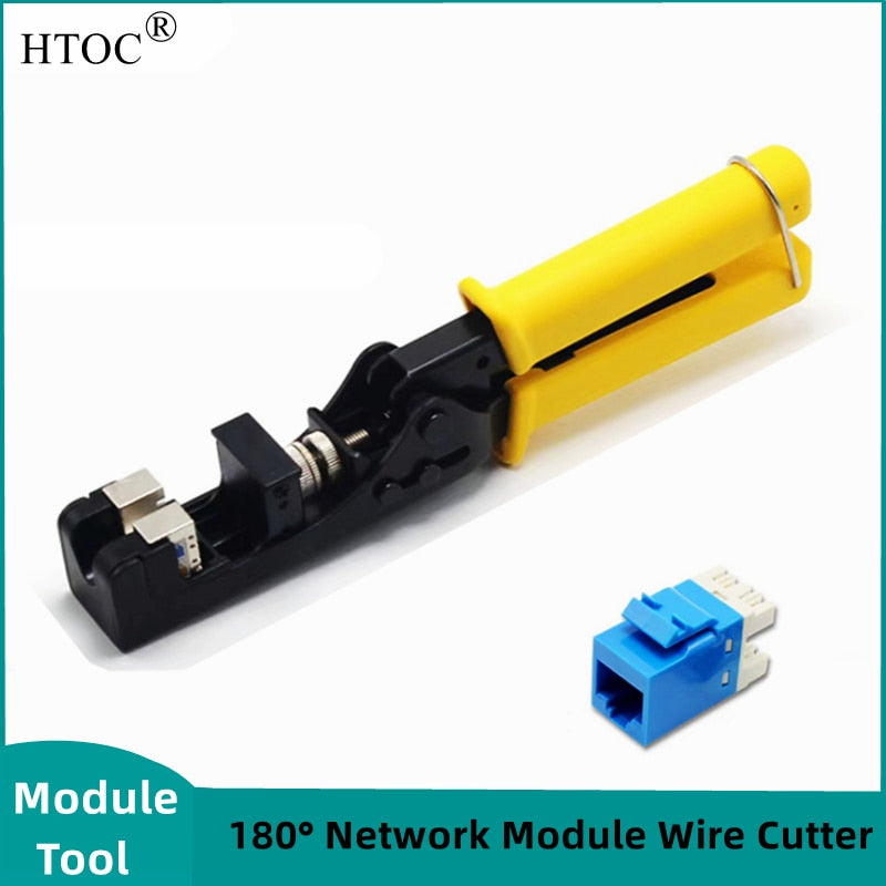 HTOC 180° Network Module Wire Cutter RJ45 Module Frame Wire Cutter Tool Termination  For CAT5 CAT6 4-Pair UTP Jacks