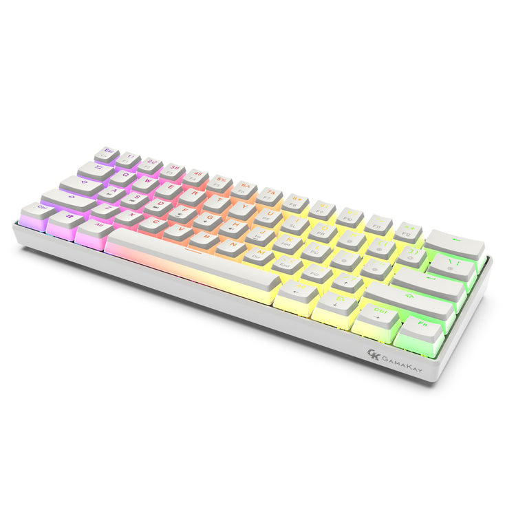 GamaKay MK61 60% Wired RGB Mechanical Keyboard Gateron Optical Switch Pudding Keycaps68 Keys Hot Swappable Gaming Keyboard