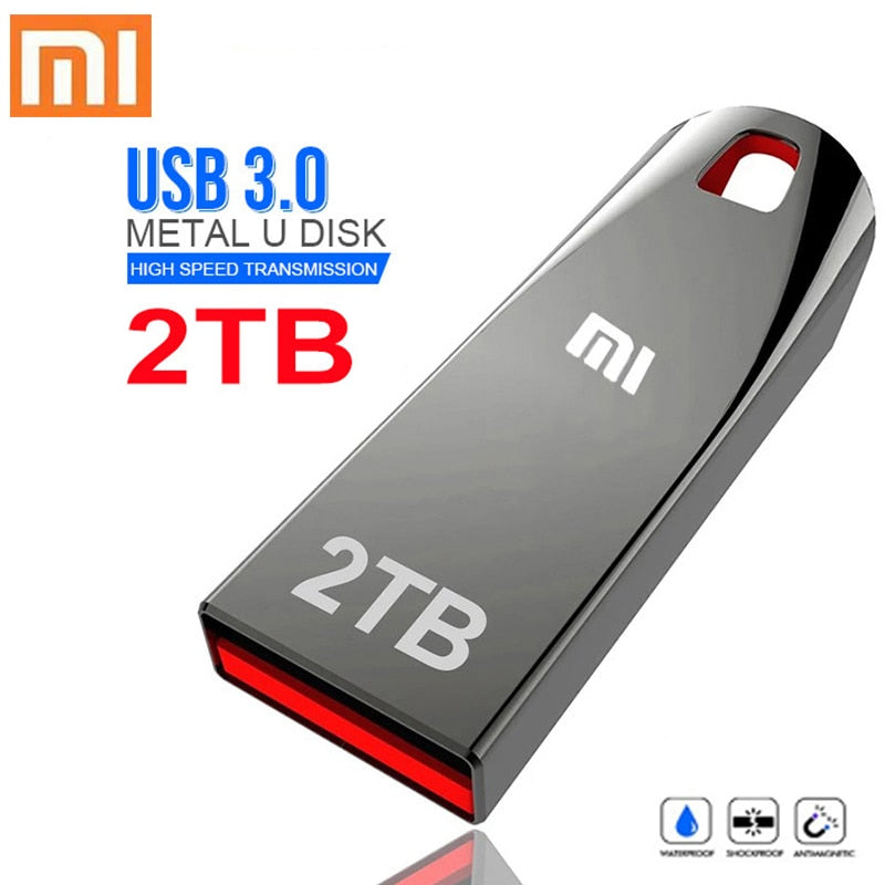 Xiaomi 2TB Metal Usb 3.0 Flash Drives High Speed Pendrive 1TB 512GB Usb Drive Portable SSD Memoria Usb Flash Disk TYPE-C Adapter