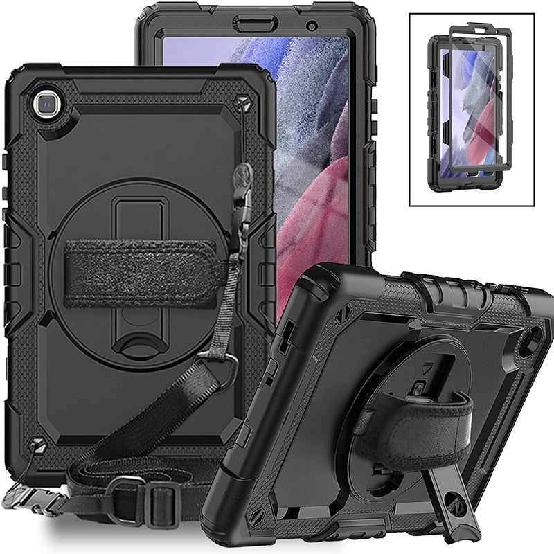 Case For Samsung Galaxy Tab A8 10.5 SM-X200 X205 X207 2022 Tablet Cover A7 10.4 Lite 8.7 Kids Capa Screen Protector+Handle Strap