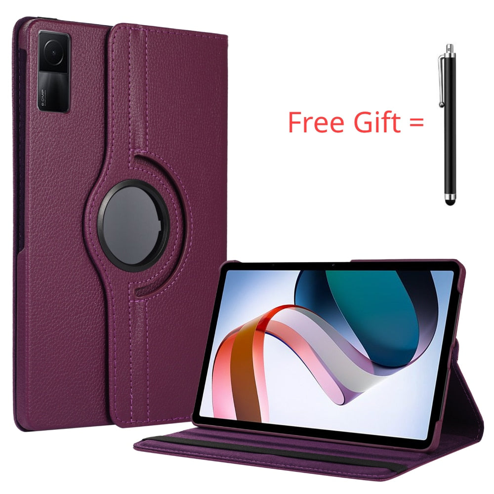 360 Degree Rotating Case For Xiaomi RedMi Pad 10.6"2022 Stand Holder Cover Mi pad 5 11 Pro 11 PU Leather Tablet Protective Cases