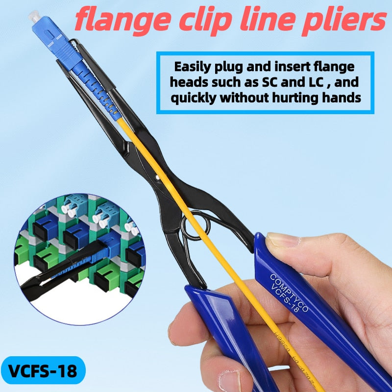 COMPTYCO VCFS-18 Fiber Optic Room Tools Optical Fiber Flange Clip Line Pliers SC/LC Connector Plug Clamp Pull Tool