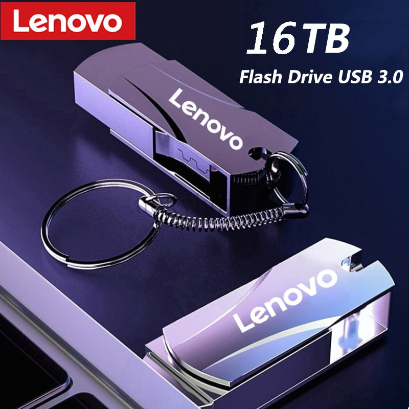 Lenovo 16TB USB 3.0 Pen Drive 8TB 4TB High Speed Transfer Metal Portable SSD Pendrive Cle U Disk Flash Drive Memoria USB Stick