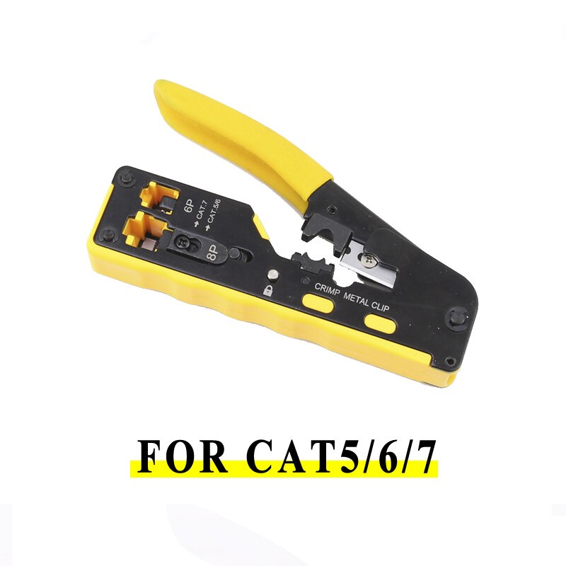 Multifunctional Network Pliers Crimping Tool CAT5 CAT6 CAT7 RJ45 Pass Through All In One EZ Crimp Tool For Rj11 R12 RJ45