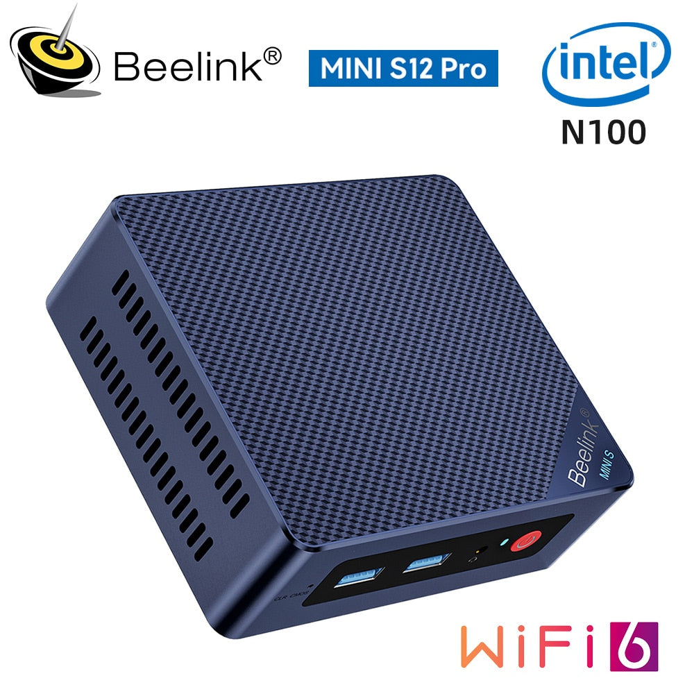 Beelink Mini S12 Pro Intel 12th N100 Intel 11th N5095 Mini PC Win 11 8GB 128GB 256G SSD N95 Desktop Gaming Computer VS GK3V
