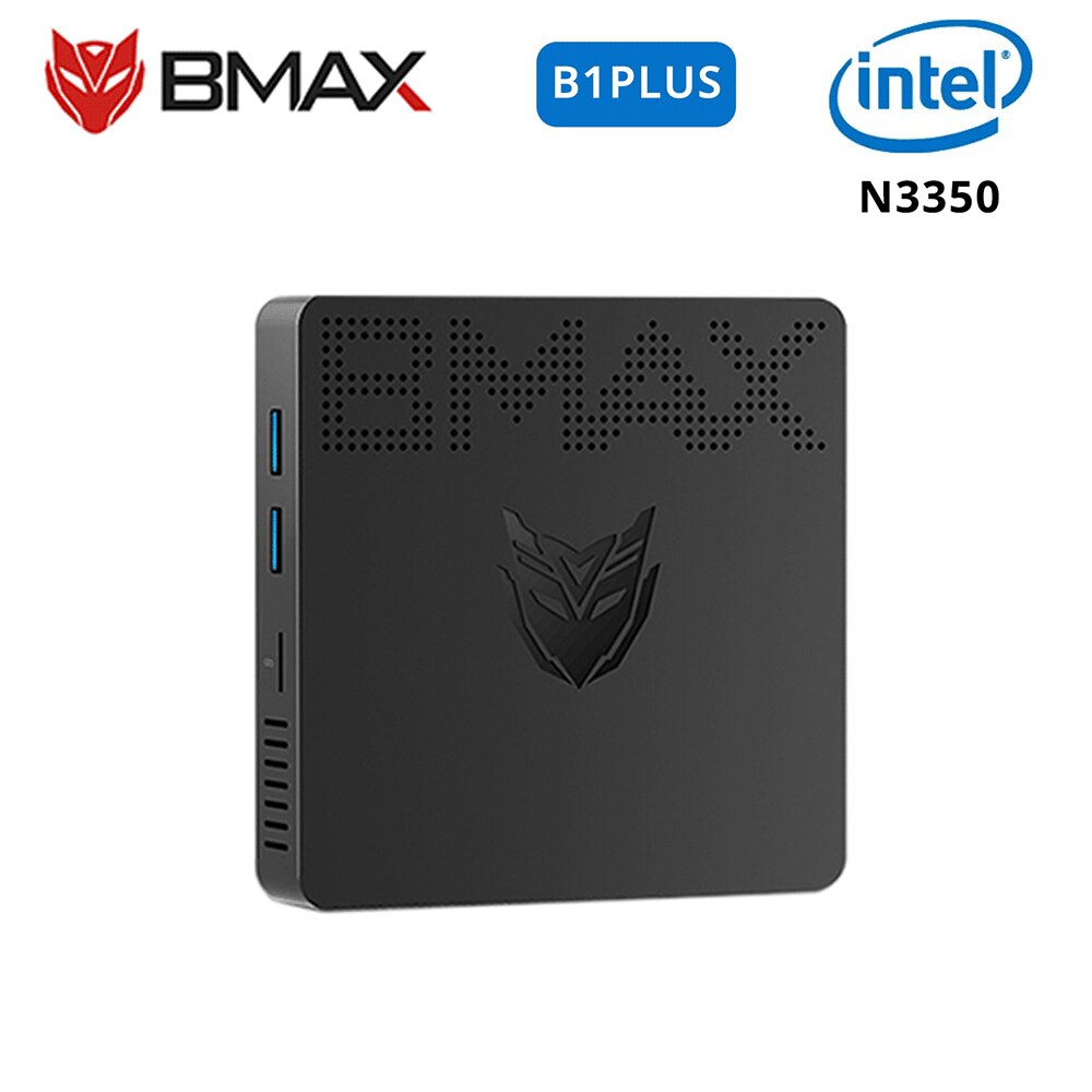 BMAX B1 Plus Mini PC Intel Celeron N3350 Processor Windows 10 Pro 4K 6GB 64GB USB HDMI BT4.0 M.2 Slot 1000M AC Wifi Mini