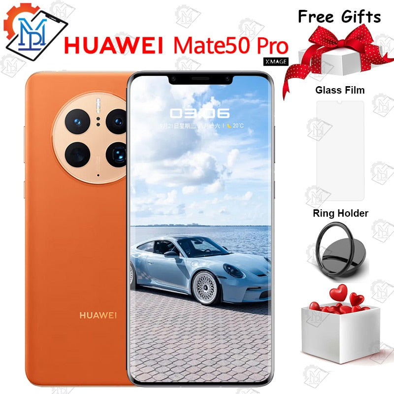 New Arrival Original Huawei Mate 50 Pro 4G Mobile Phone 6.74 Inch 256GB/512GB Snapdragon 8+ Gen 1 HarmonyOS 3.0 NFC Smartphone