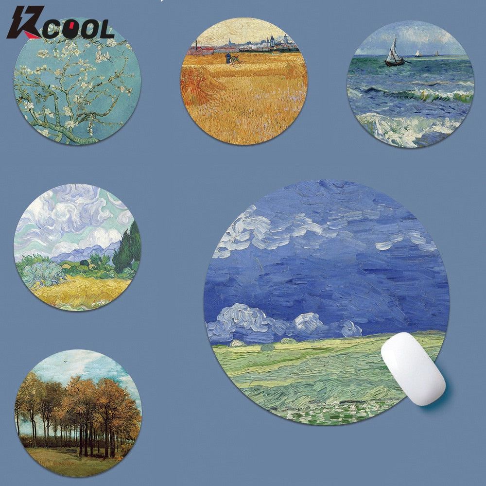Wheatfields Under A Clouded Sky Van Gogh Mouse Pad Office Computer Non-Slip Thickened Surface for The Mouse Personalized Deskpad