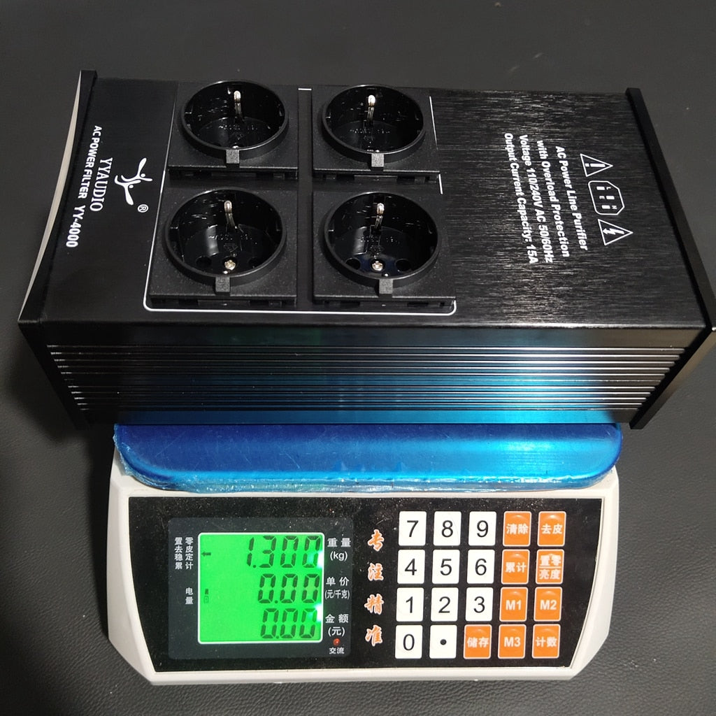 YY AUDIO Top quality HiFi Power Filter audio Noise Filter Power EU Outlets Strip Purifier Speaker noise reduction socket