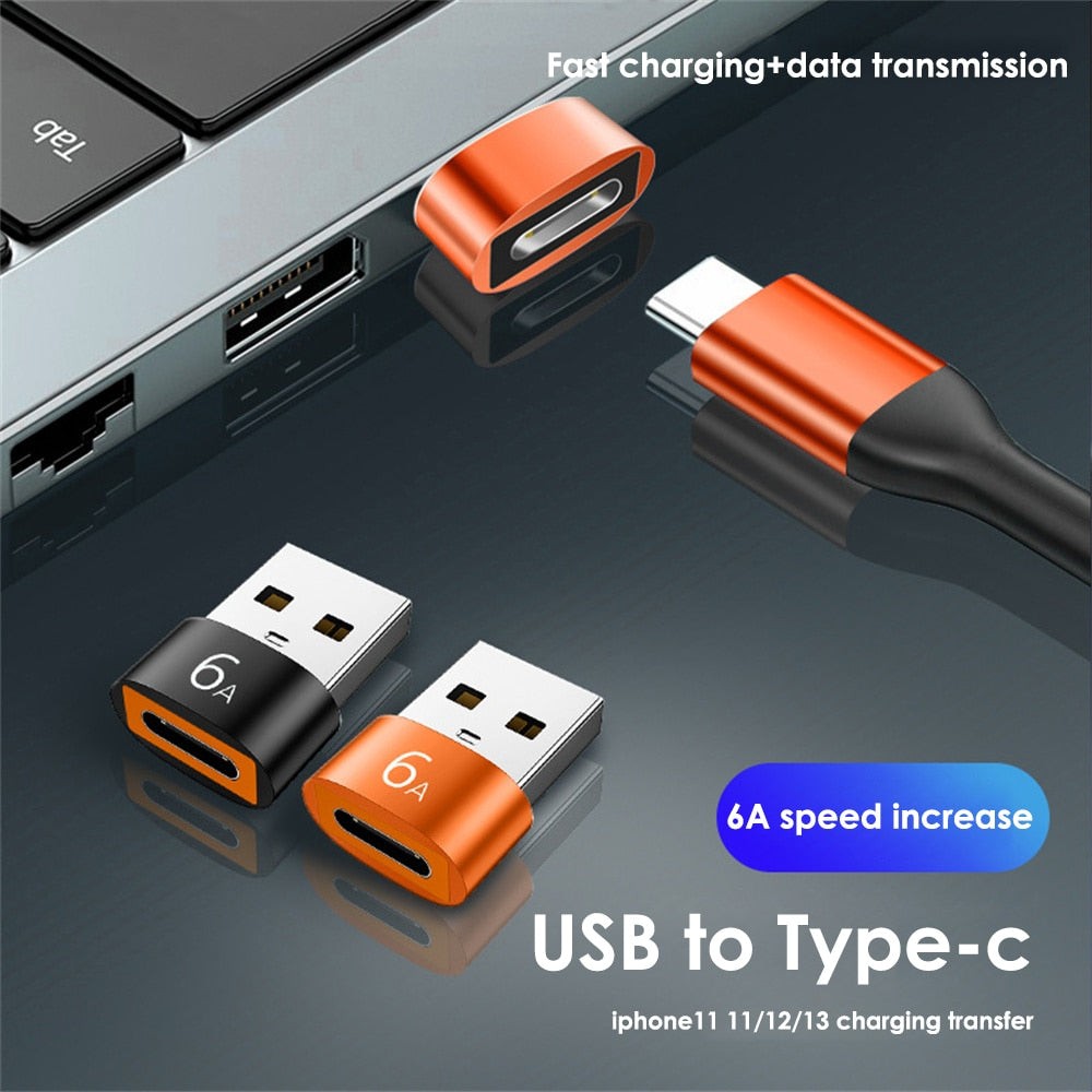 6A Type C To USB3.0 Adapters Type C Male To USB3.0 Female Mobile Phone Converters Quick Charge Adapter For IPhone 11/12/13
