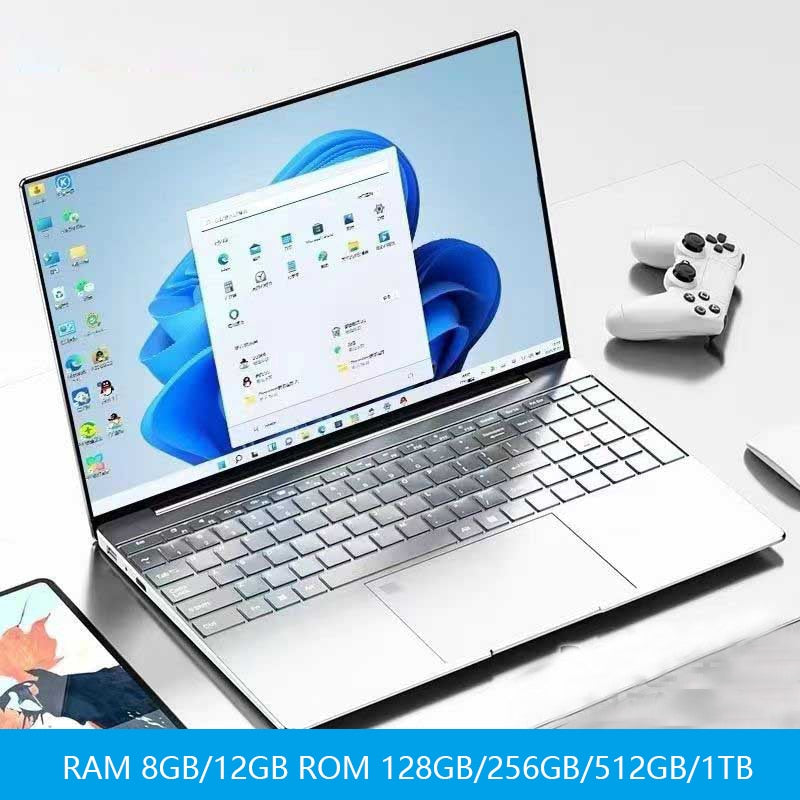 Intel Celeron J4105 15.6 inch Windows 10 Pro 1920*1080 glass panel Laptop DDR4 12GB RAM 128GB/256GB/512GB/1TB HDMI Notebook