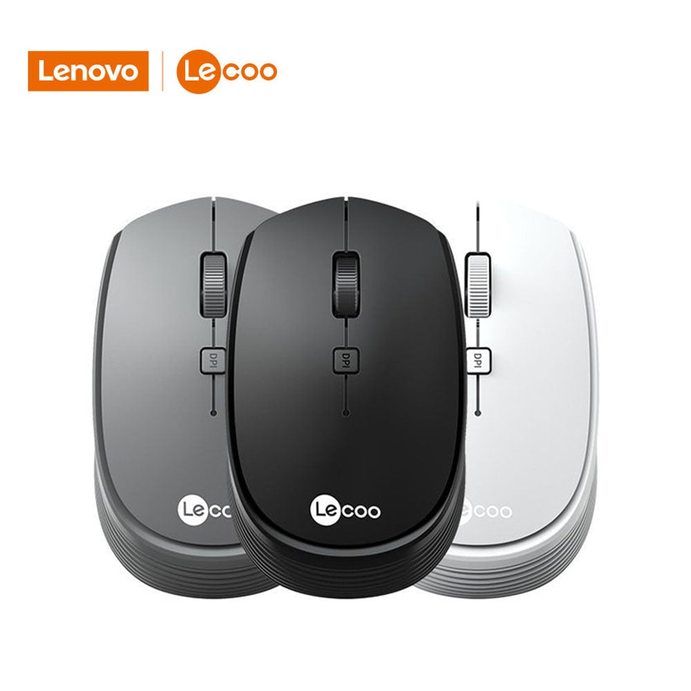 Lenovo Laptop Wireless Mouse 2.4GH Lecoo WS202 Small Portable Business Office Photoelectric Notebook Desktop Computer Mouse New
