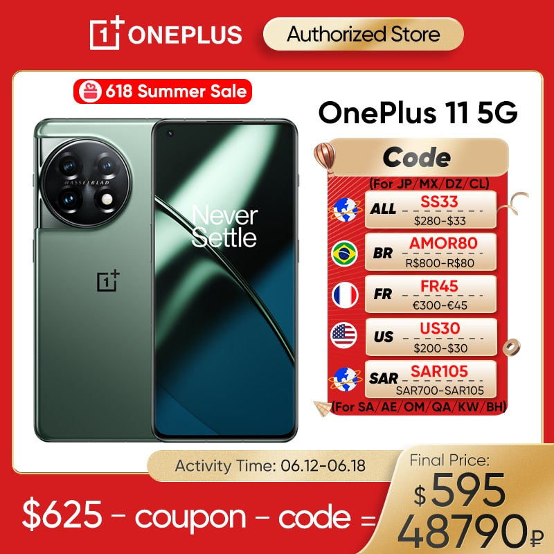 2023 New OnePlus 11 5G phone Snapdragon 8 Gen 2 120Hz Fluid AMOLED Screen 100W SuperVooc Charge 5000mAh NFC Phones