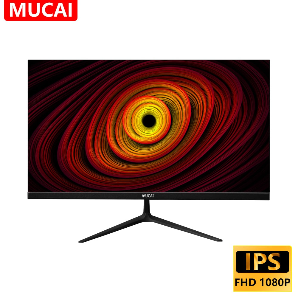 MUCAI N221E 22 Inch Monitor Office Gaming Computer Display FHD 1080P IPS Light Screen HDMI-compatible VGA Power Por 1920*1080