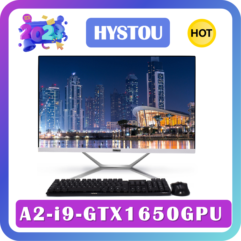 Hystou Hot Sale Intel Core i7-9700F Processor Windows 10 Pro 8K 4K Ultra HD 16G 512G All-in-One Desktop PC
