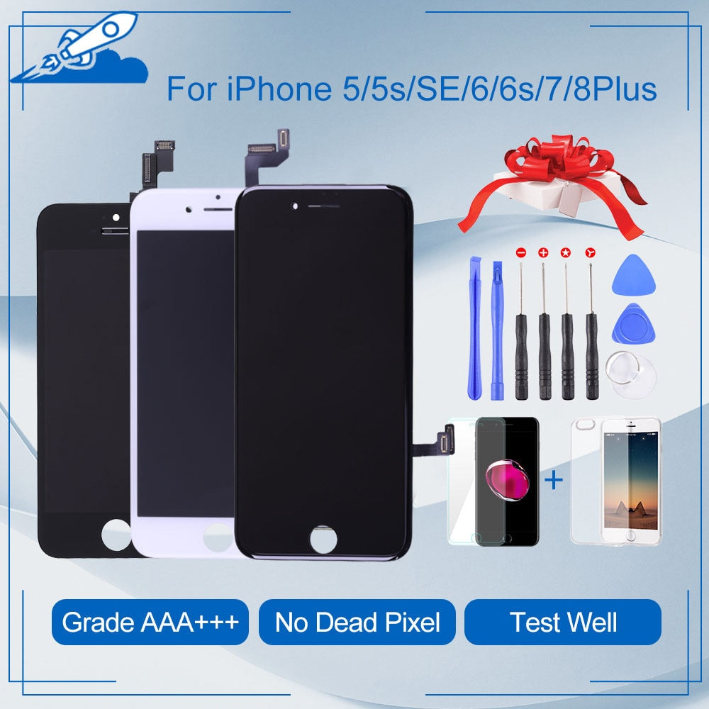 Elekworld Grade For iPhone 6 6S 7 8 Plus LCD Touch Digitizer Screen Assembly Replacement For iphone 5S Display Screens
