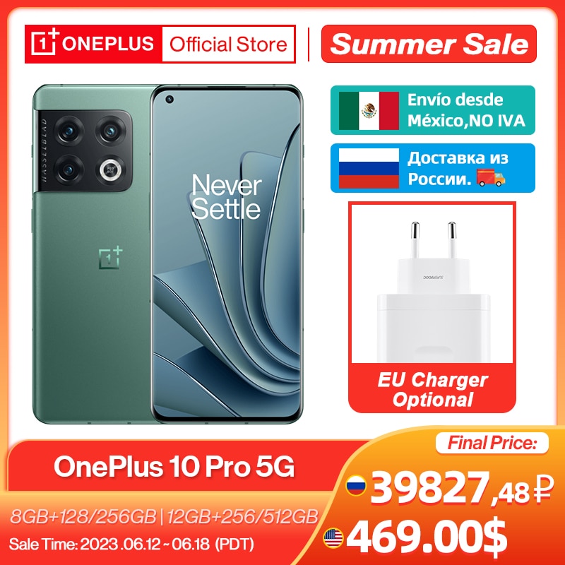 Global Version OnePlus 10 Pro 10pro 5G 8GB 128GB Snapdragon 8 Gen 1 80W Charging 6.7 ''120 Hz AMOLED Display