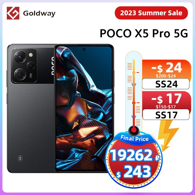 Global Version POCO X5 Pro 5G 6GB RAM 128GB ROM / 8GB RAM 256GB ROM Snapdragon 778G 120Hz AMOLED 108MP Camera 67W