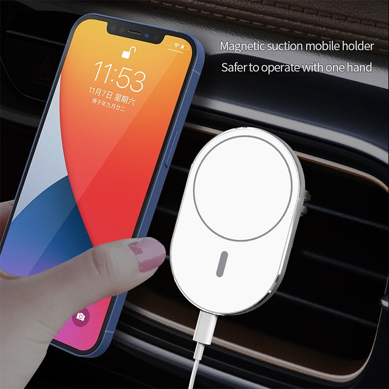 Magnetic Cell Phone Car Holders for Magsafe iPhone 12 13 14 Pro Max Magnet 15W Qi Wireless Chargers Holder Accessories