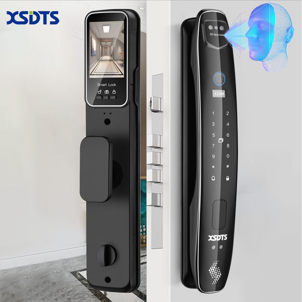 3D Face Smart Door Lock Security Camera Monitor Intelligent Fingerprint Password Biometric Electronic Key Unlock Usmart Go