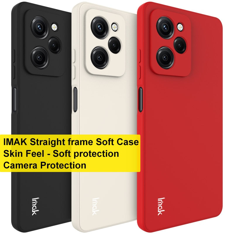IMAK Slim Soft TPU Case For Xiaomi POCO X5 Pro Straight Frame Phone Cover Protection For Xiaomi POCO X5 Pro
