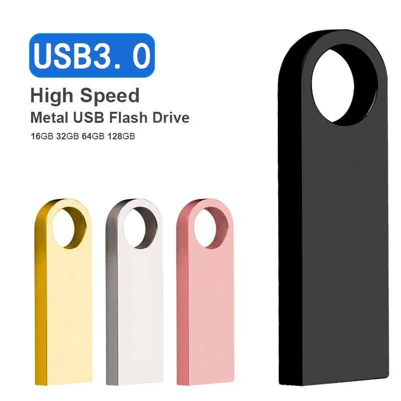 Pendrive 128GB 64GB 3.0 High Speed USB Flash Drive 128GB 64GB 32GB 16GB 8GB Metal Pen Drive 3.0 Stick 8GB 16GB 32GB 64GB 128GB