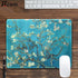 Van Gogh Almond Blossom Mouse Pad Non-Slip Office Tables Desk Mat Oil Painting Style Mouse Carpet Rubber Base Desktop Pad
