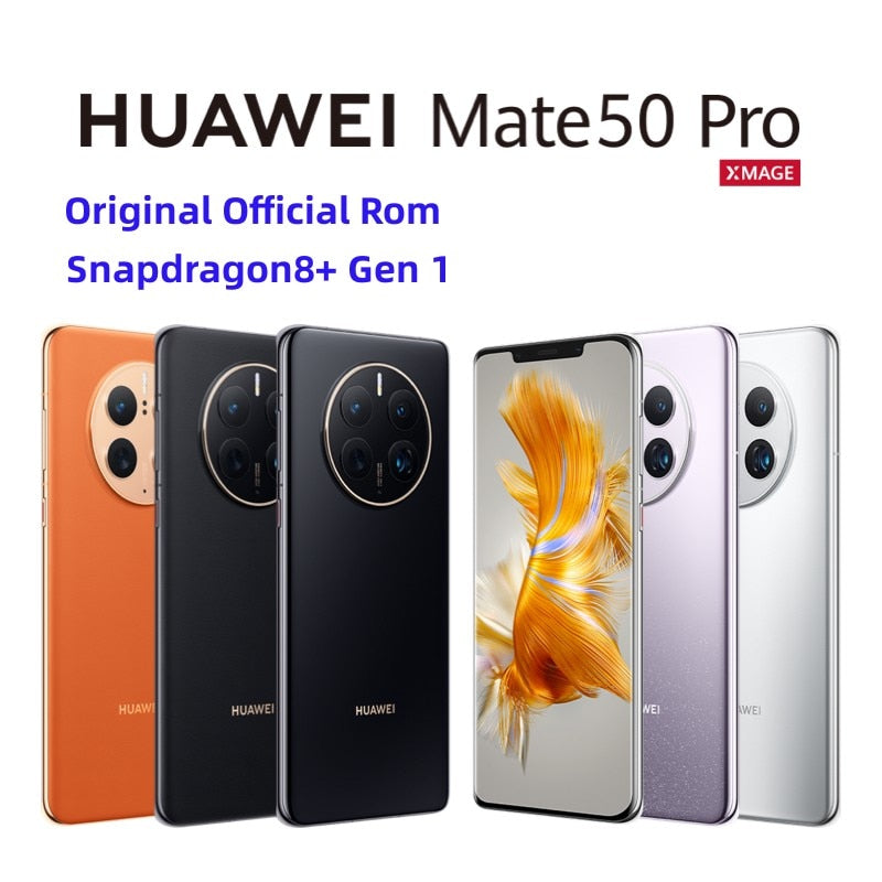 Original New Huawei Mate 50 Pro SmartPhone 6.74" 120Hz Snapdragon8+ Gen 1 66W 4700mAh 50MP Main Camera HarmonyOS 3.0 NFC