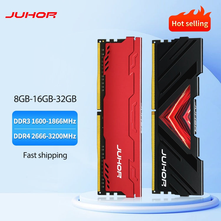 JUHOR Memoria Ram DDR3 8G 4G 1866 1333 1600MHz DDR4 8G 16G 32G 2666 32000MHz Udimm Dimm Desktop Memory