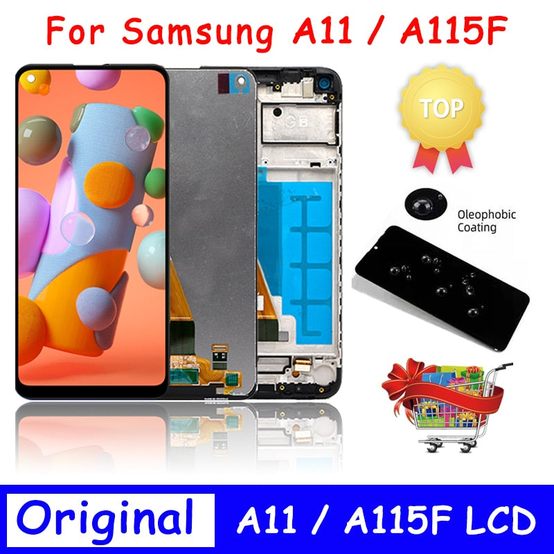 6.4'' Original For Samsung Galaxy A11 LCD A115 A115F/DS A115F A115M Display Touch Screen Digitizer Assembly For Galaxy A115 LCD