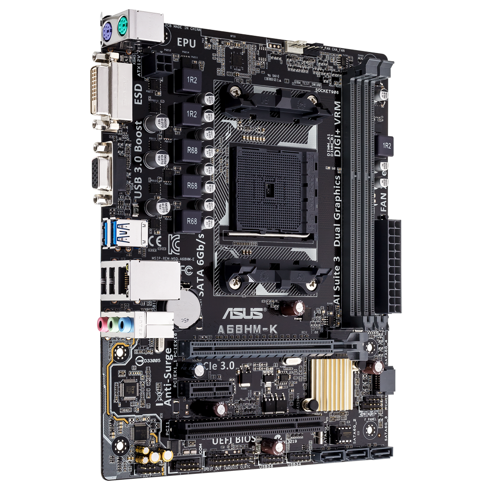 Socket FM2/FM2+ Motherboard For AMD A8 6600K ASUS A68HM-K Motherboard DDR3 32GB PCI-E 3.0 USB3.0 Micro ATX Micro ATX