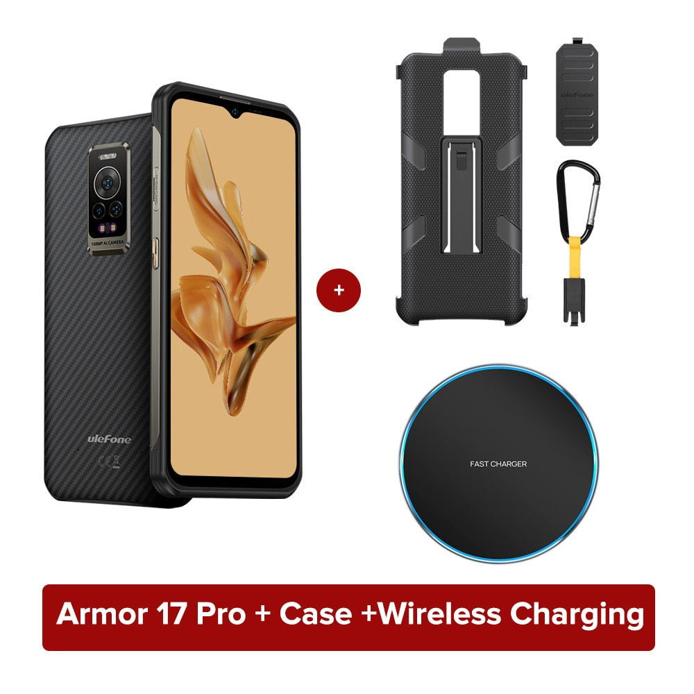 Ulefone Armor 17 Pro Rugged Smartphone Night Vision 8GB 256GB Helio G99 4G Mobile Phones 120Hz 108MP Android 12 NFC Global