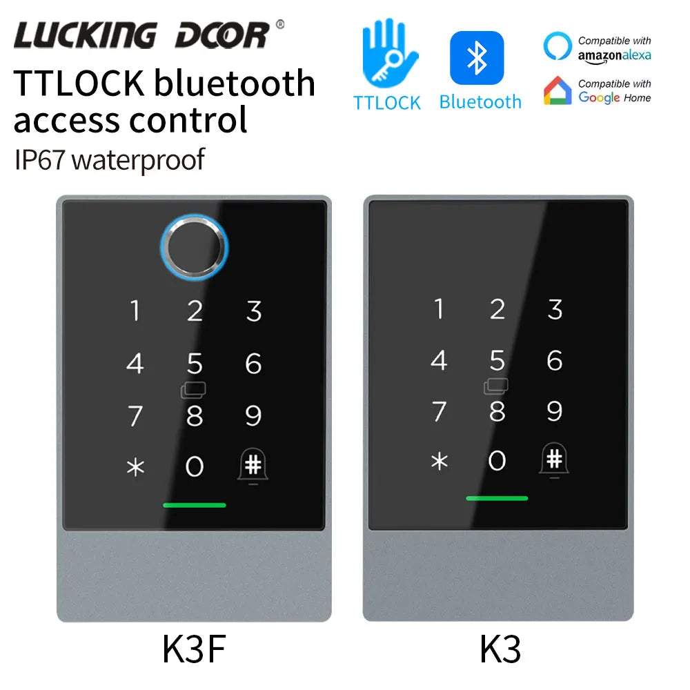 Nfc Tag Ttlock Mortise Fingerprint Door Status Sensor G2 Gateway Smart Phone App 13.56Mhz Rfid Door Access Control System K3/K3F
