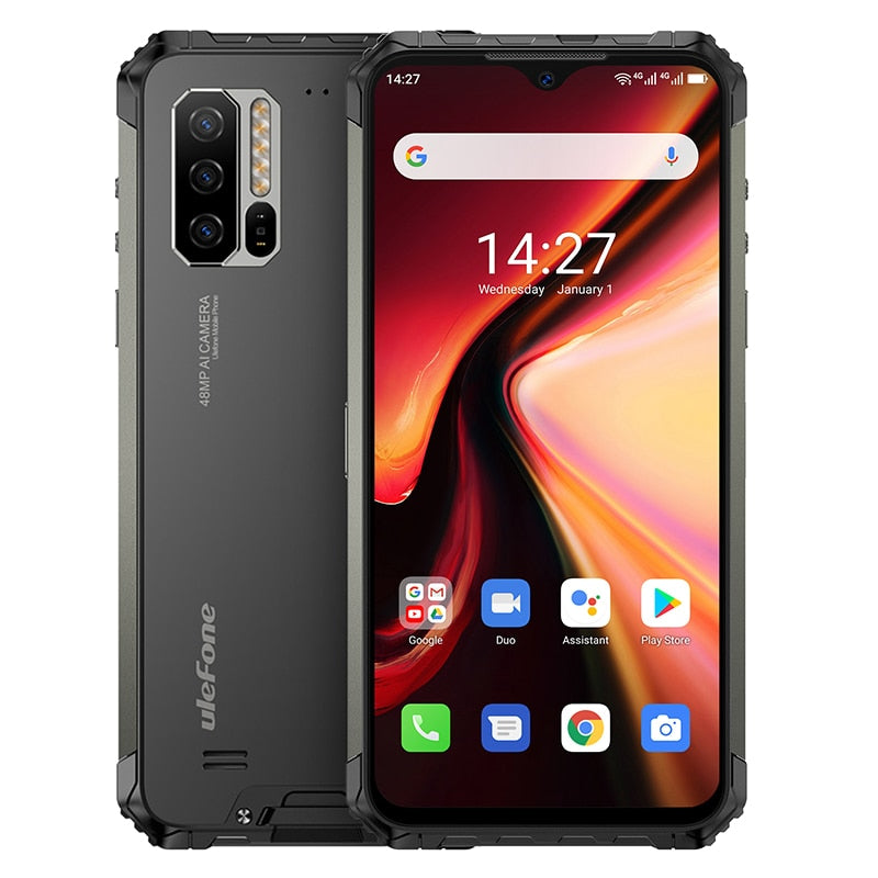 Ulefone Armor 7 Rugged Mobile Phone Android 10  2.4G/5G WiFi 8GB+128GB Helio P90 IP68  48MP CAM 4G LTE Global Version Smartphone