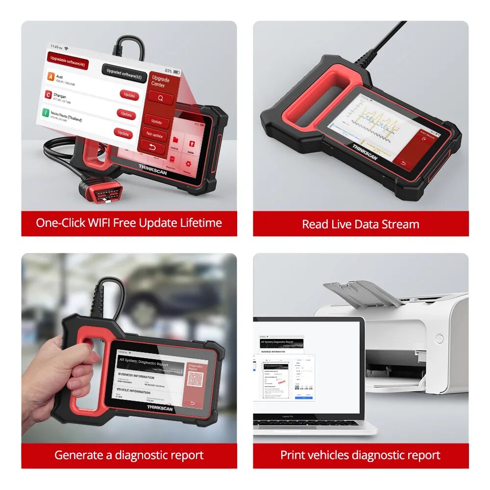 Thinkcar THINKSCAN Plus S5 S6 Car Diagnostic Tools OBD2 Automotive Scanner Mulit-system Obd 2 Code Reader Scanner For Auto