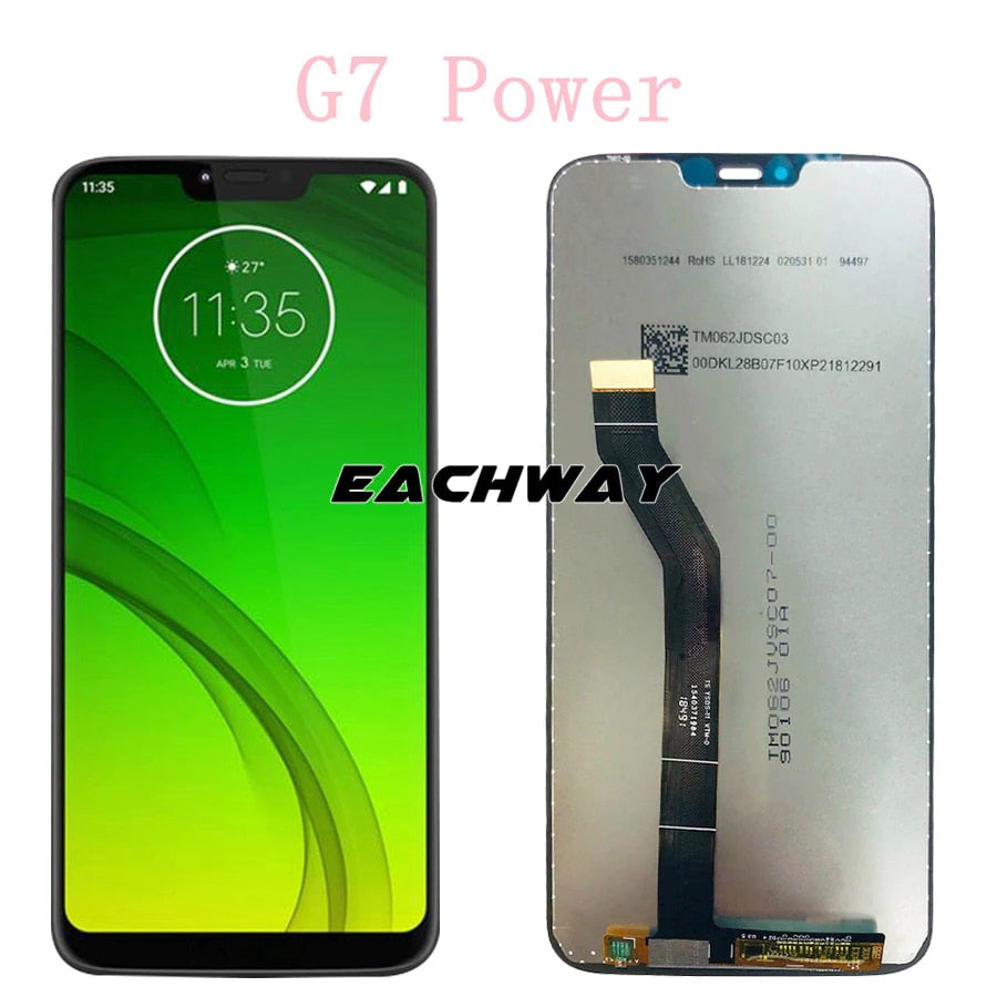 Tested G7 LCD For Motorola Moto G7 Power Display XT1955 LCD G7 Plus Touch Screen Digitizer G7 Play LCD Replacement XT1952 LCD